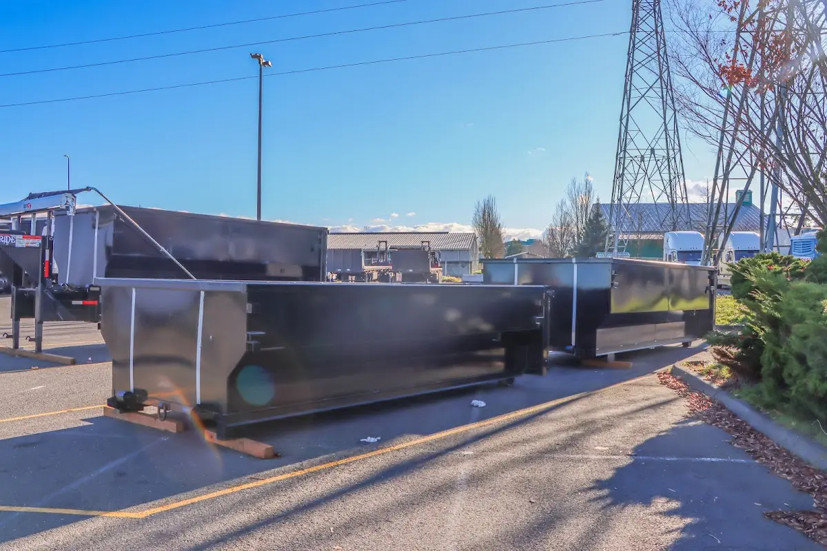 Roll-off dumpster ready for waste disposal at job site for Commercial Dumpster Rental in Pleasant Grove